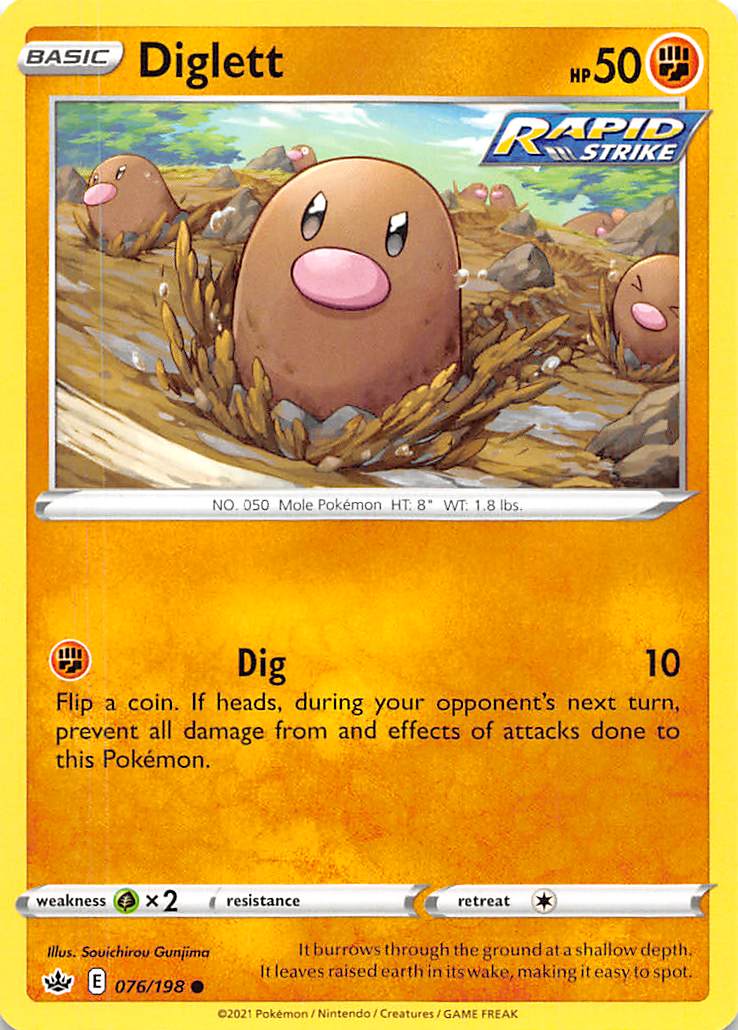 Diglett (076/198) [Sword & Shield: Chilling Reign] | Dragon's Lair Comics and Fantasy Houston TX