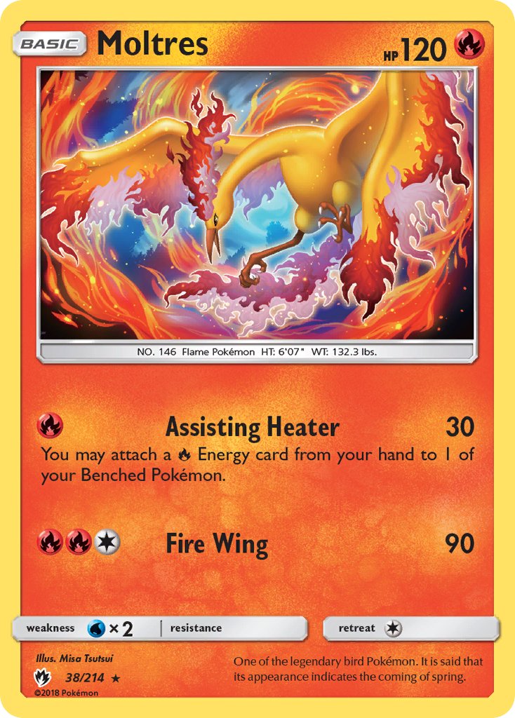 Moltres (38/214) (Let's Play, Eevee) Cracked Ice Holo) (Theme Deck Exclusive) [Sun & Moon: Lost Thunder] | Dragon's Lair Comics and Fantasy Houston TX