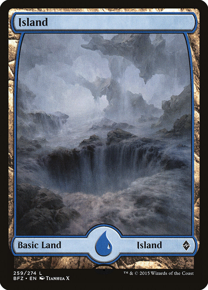 Island (259) (Full Art) [Battle for Zendikar] | Dragon's Lair Comics and Fantasy Houston TX