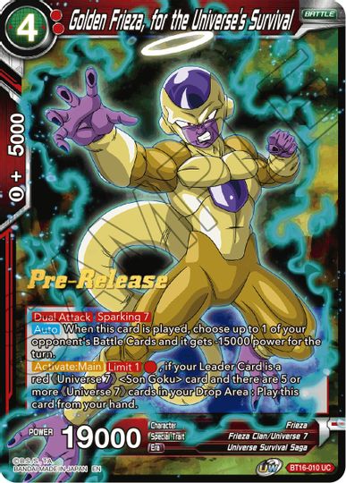 Golden Frieza, for the Universe's Survival (BT16-010) [Realm of the Gods Prerelease Promos] | Dragon's Lair Comics and Fantasy Houston TX