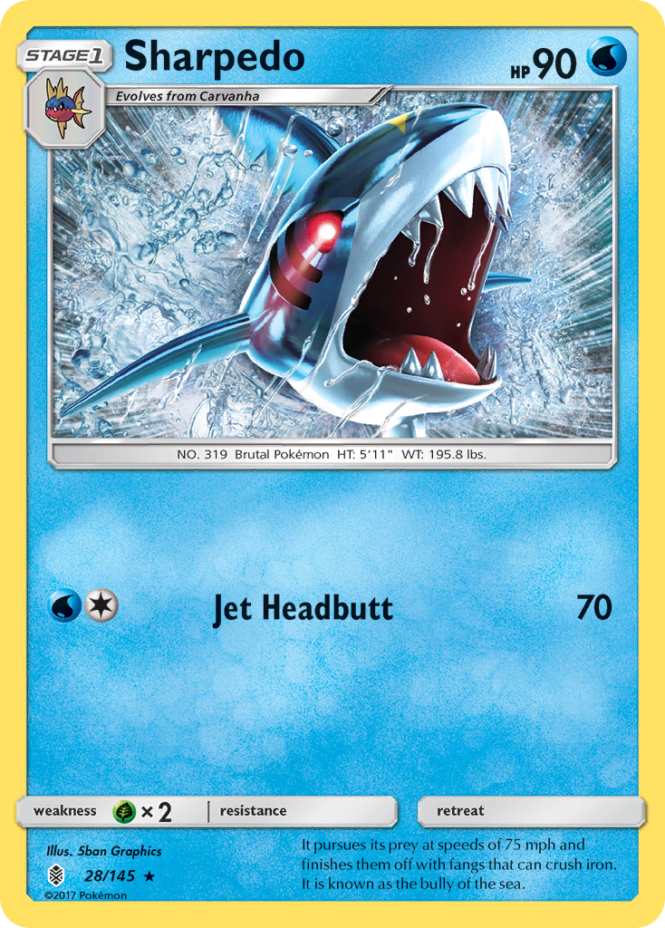 Sharpedo (28/145) [Sun & Moon: Guardians Rising] | Dragon's Lair Comics and Fantasy Houston TX