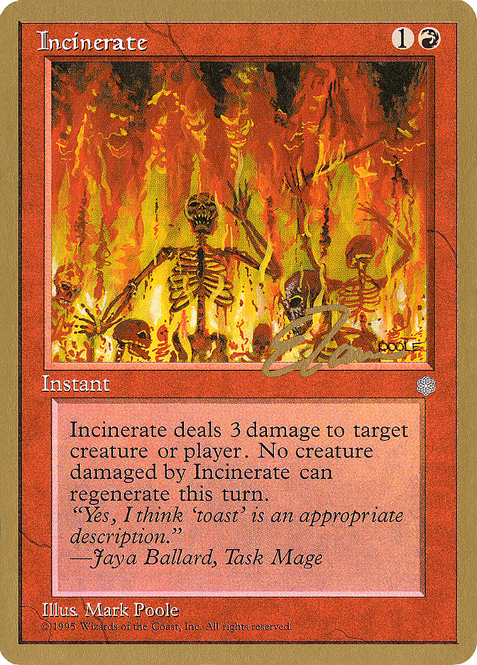 Incinerate (Eric Tam) [Pro Tour Collector Set] | Dragon's Lair Comics and Fantasy Houston TX