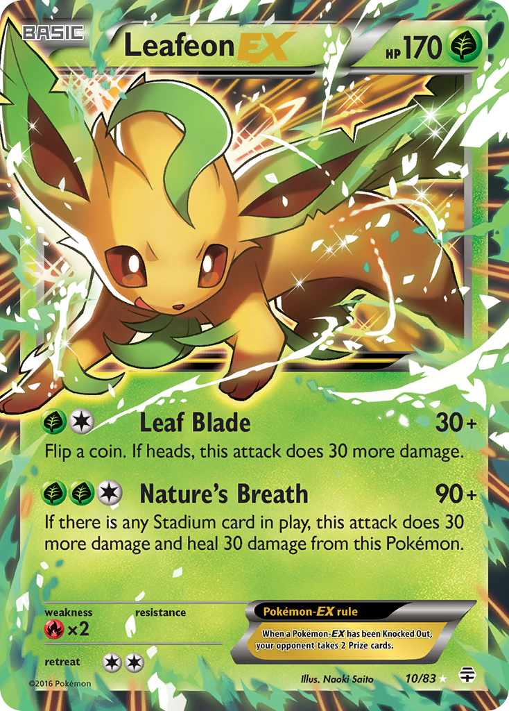 Leafeon EX (10/83) [XY: Generations] | Dragon's Lair Comics and Fantasy Houston TX