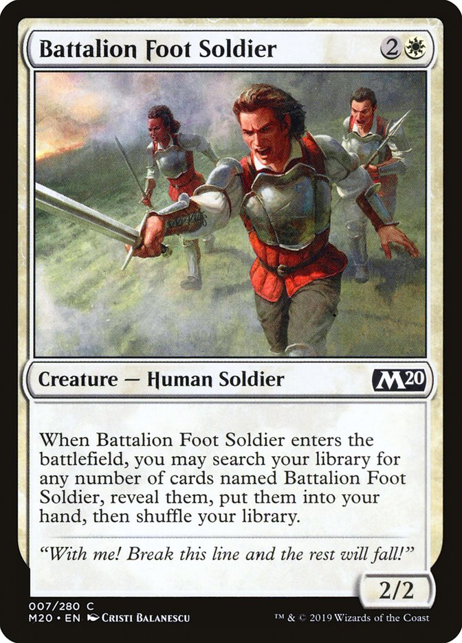 Battalion Foot Soldier [Core Set 2020] | Dragon's Lair Comics and Fantasy Houston TX