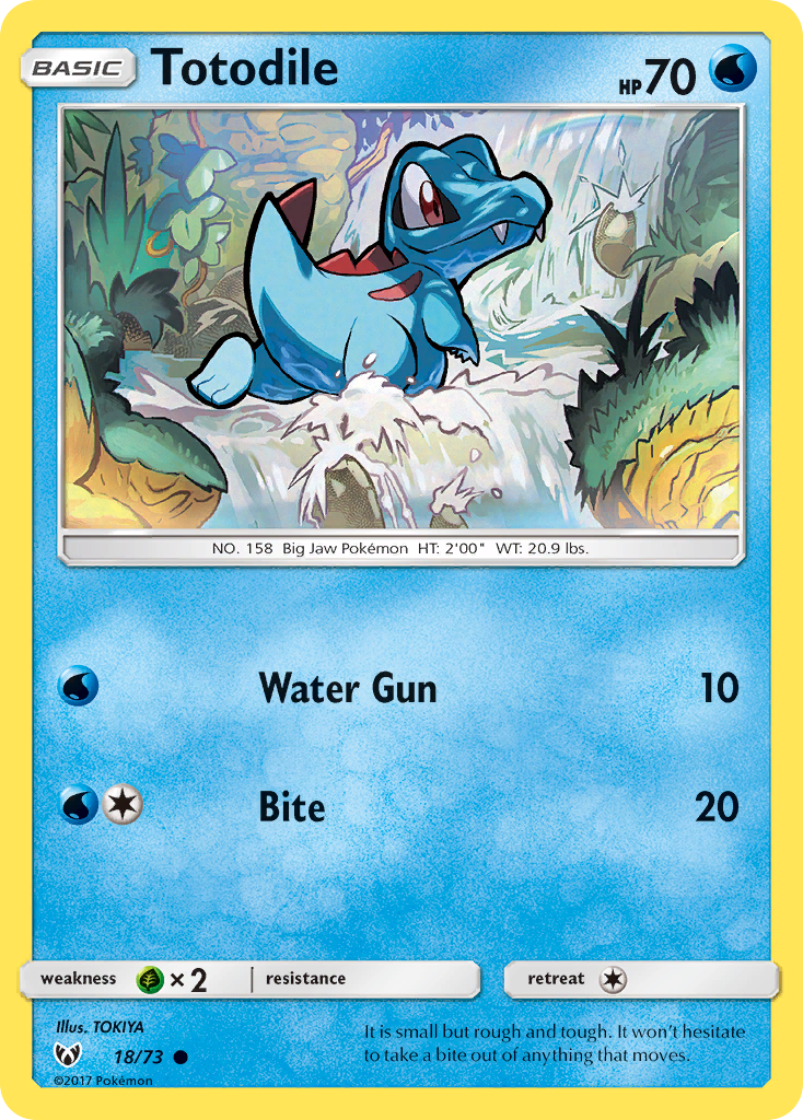 Totodile (18/73) [Sun & Moon: Shining Legends] | Dragon's Lair Comics and Fantasy Houston TX