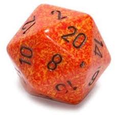 Chessex d20 34mm Speckled Fire | Dragon's Lair Comics and Fantasy Houston TX