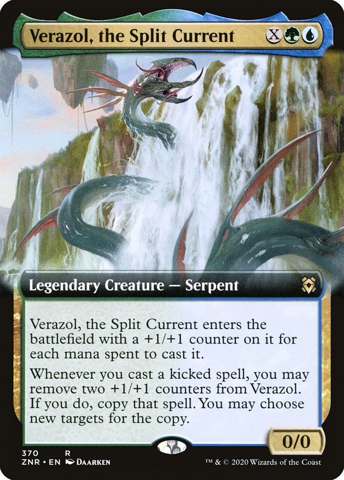 Verazol, the Split Current (Extended Art) [Zendikar Rising] | Dragon's Lair Comics and Fantasy Houston TX