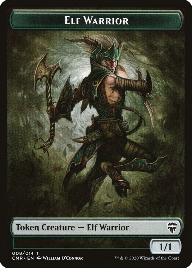 Elf Warrior Token [Commander Legends Tokens] | Dragon's Lair Comics and Fantasy Houston TX