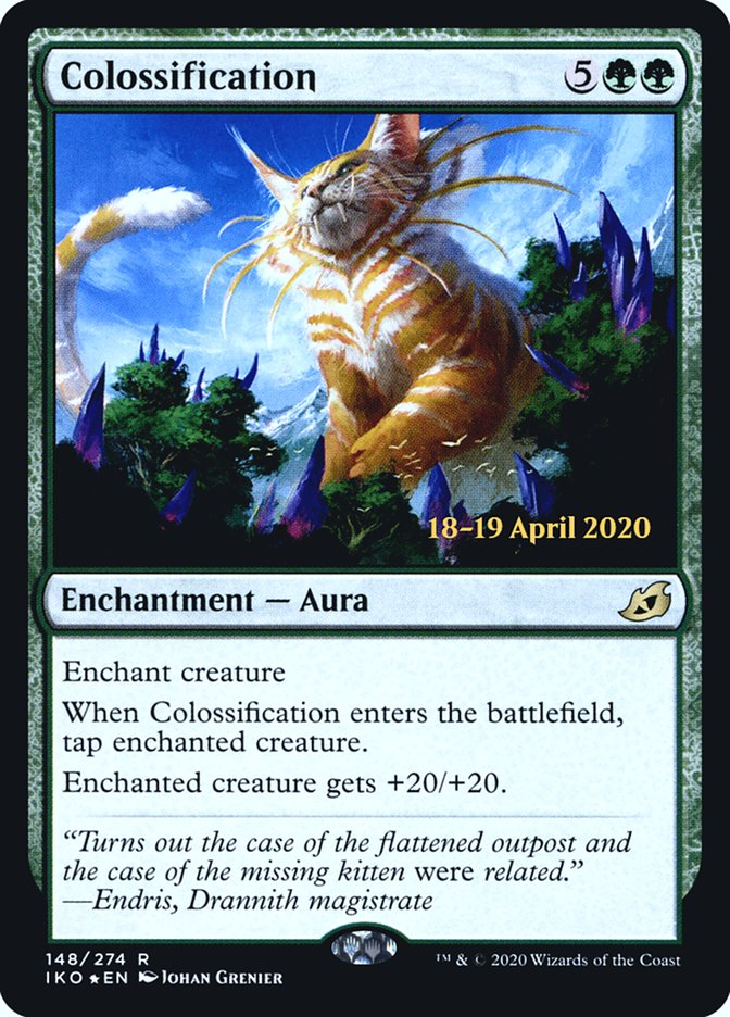 Colossification [Ikoria: Lair of Behemoths Prerelease Promos] | Dragon's Lair Comics and Fantasy Houston TX