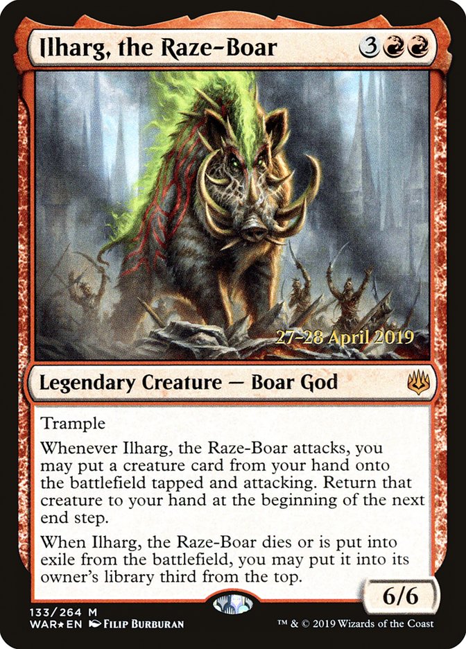 Ilharg, the Raze-Boar [War of the Spark Prerelease Promos] | Dragon's Lair Comics and Fantasy Houston TX