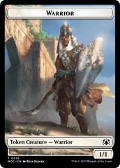 Warrior // Elspeth, Sun's Champion Emblem Double-Sided Token [March of the Machine Commander Tokens] | Dragon's Lair Comics and Fantasy Houston TX