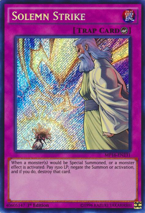 Solemn Strike [MP16-EN231] Secret Rare | Dragon's Lair Comics and Fantasy Houston TX