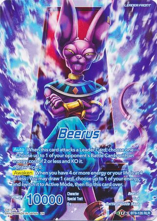 Beerus // Beerus, God of Destruction Returns (BT9-126) [Universal Onslaught] | Dragon's Lair Comics and Fantasy Houston TX