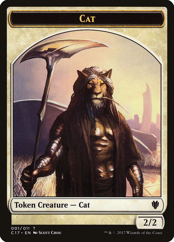 Cat Token [Commander 2017 Tokens] | Dragon's Lair Comics and Fantasy Houston TX