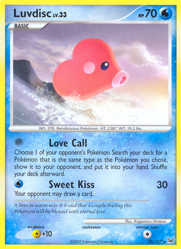 Luvdisc (35/127) [Platinum: Base Set] | Dragon's Lair Comics and Fantasy Houston TX