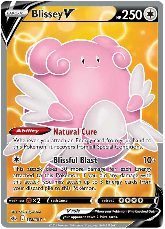 Blissey V (182/198) [Sword & Shield: Chilling Reign] | Dragon's Lair Comics and Fantasy Houston TX