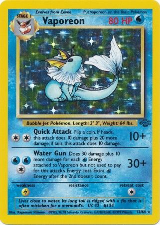 Vaporeon (12/64) [Jungle Unlimited] | Dragon's Lair Comics and Fantasy Houston TX