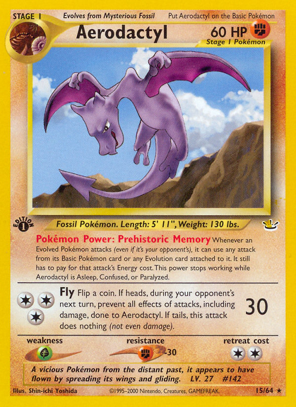 Aerodactyl (15/64) [Neo Revelation 1st Edition] | Dragon's Lair Comics and Fantasy Houston TX