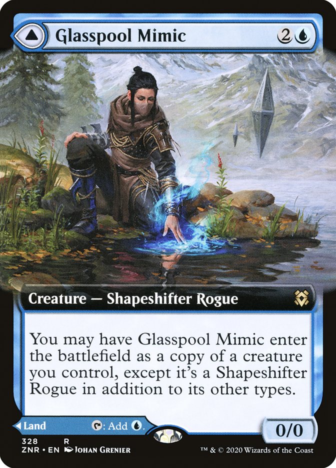 Glasspool Mimic // Glasspool Shore (Extended Art) [Zendikar Rising] | Dragon's Lair Comics and Fantasy Houston TX