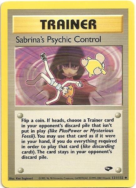 Sabrina's Psychic Control (121/132) [Gym Challenge Unlimited] | Dragon's Lair Comics and Fantasy Houston TX