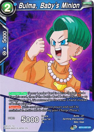 Bulma, Baby's Minion (BT11-037) [Vermilion Bloodline 2nd Edition] | Dragon's Lair Comics and Fantasy Houston TX