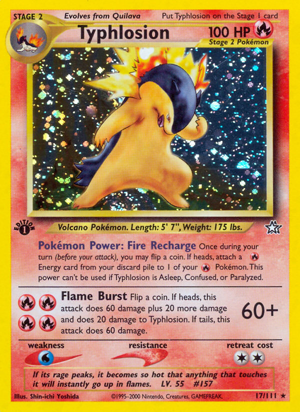 Typhlosion (17/111) [Neo Genesis 1st Edition] | Dragon's Lair Comics and Fantasy Houston TX