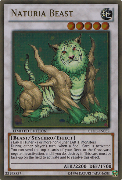 Naturia Beast [GLD5-EN032] Gold Rare | Dragon's Lair Comics and Fantasy Houston TX