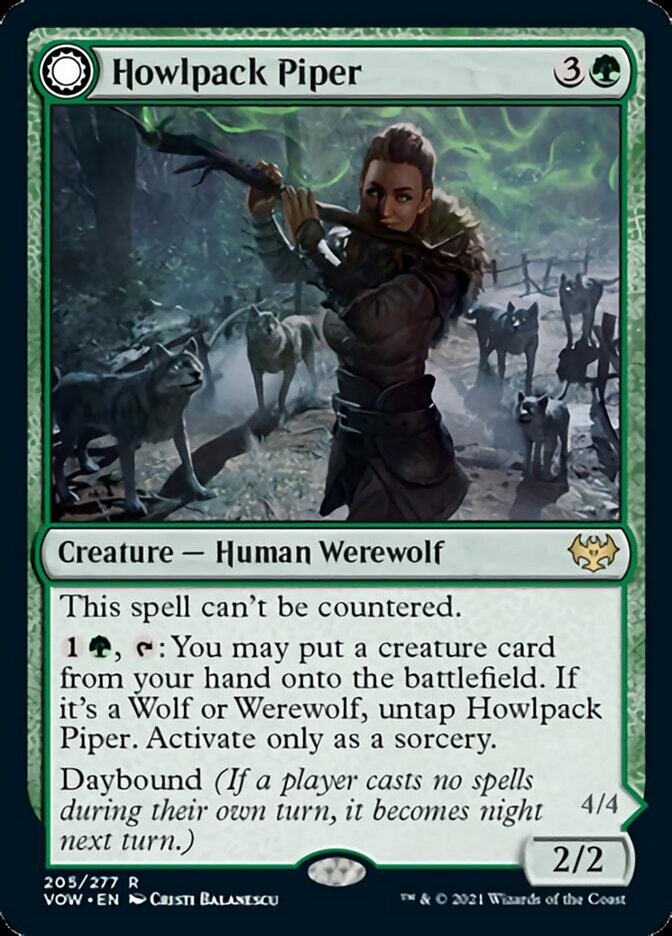 Howlpack Piper // Wildsong Howler [Innistrad: Crimson Vow] | Dragon's Lair Comics and Fantasy Houston TX