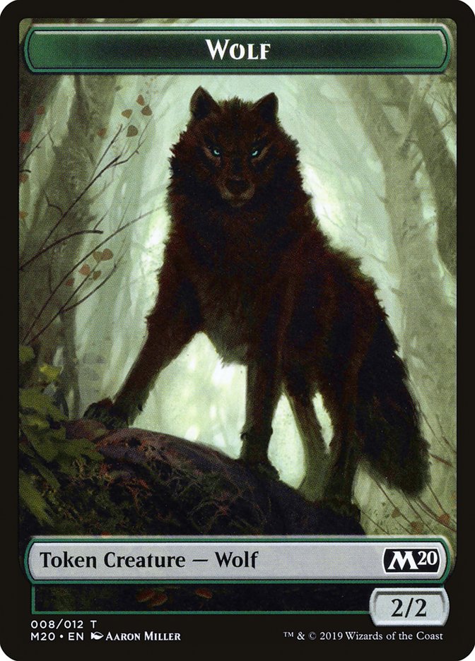 Zombie // Wolf Double-Sided Token [Game Night 2019 Tokens] | Dragon's Lair Comics and Fantasy Houston TX