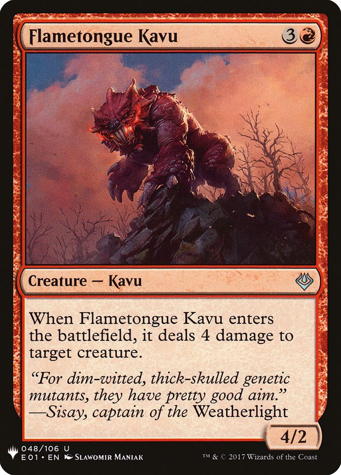 Flametongue Kavu [Mystery Booster] | Dragon's Lair Comics and Fantasy Houston TX