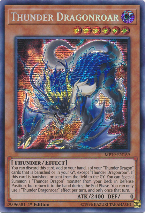 Thunder Dragonroar [MP19-EN169] Prismatic Secret Rare | Dragon's Lair Comics and Fantasy Houston TX