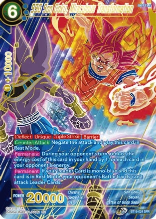 SSG Son Goku, Miraculous Transformation (SPR) (BT16-024) [Realm of the Gods] | Dragon's Lair Comics and Fantasy Houston TX