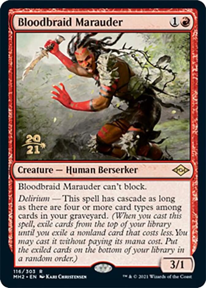 Bloodbraid Marauder [Modern Horizons 2 Prerelease Promos] | Dragon's Lair Comics and Fantasy Houston TX