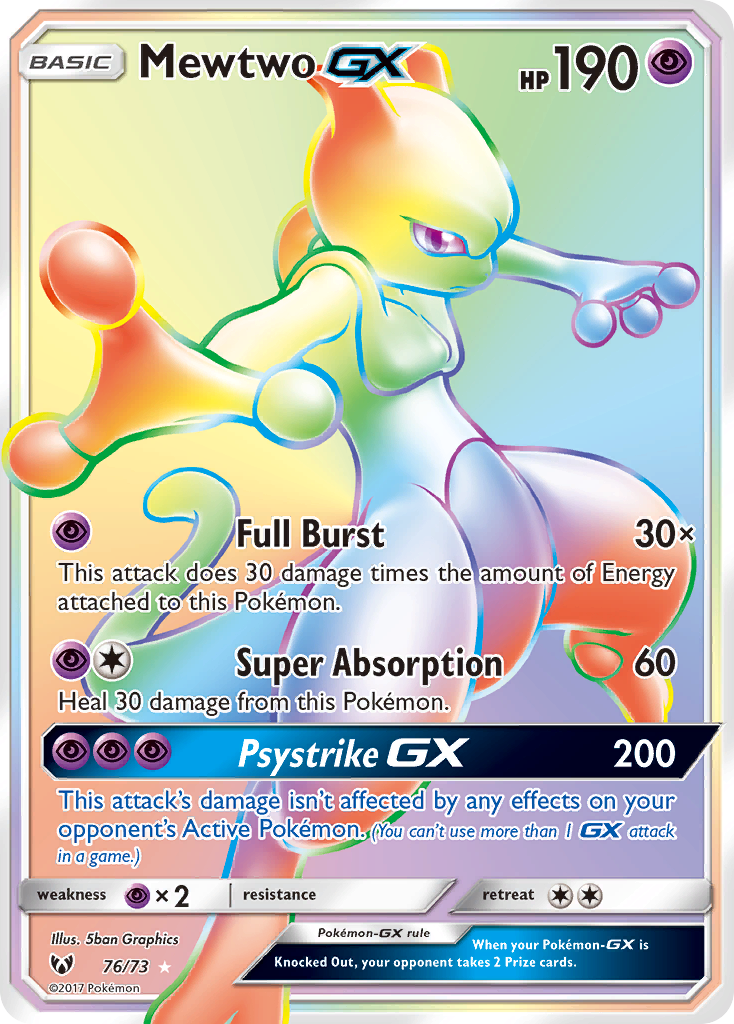 Mewtwo GX (76/73) [Sun & Moon: Shining Legends] | Dragon's Lair Comics and Fantasy Houston TX