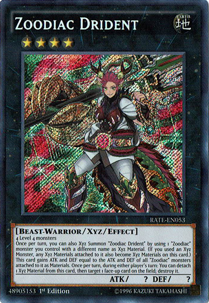 Zoodiac Drident [RATE-EN053] Secret Rare | Dragon's Lair Comics and Fantasy Houston TX