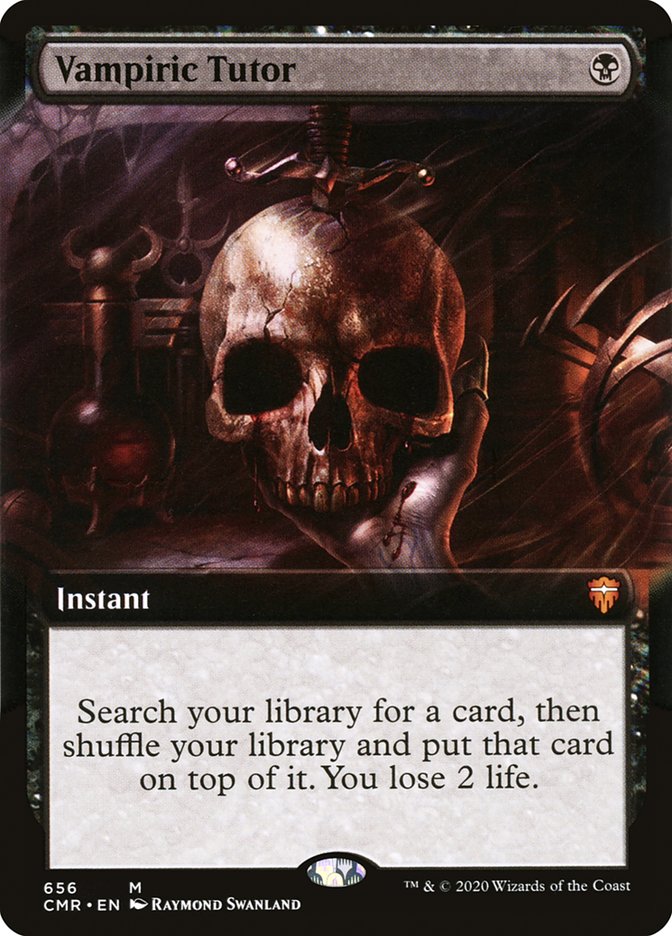 Vampiric Tutor (Extended Art) [Commander Legends] | Dragon's Lair Comics and Fantasy Houston TX