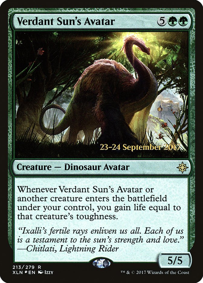 Verdant Sun's Avatar [Ixalan Prerelease Promos] | Dragon's Lair Comics and Fantasy Houston TX