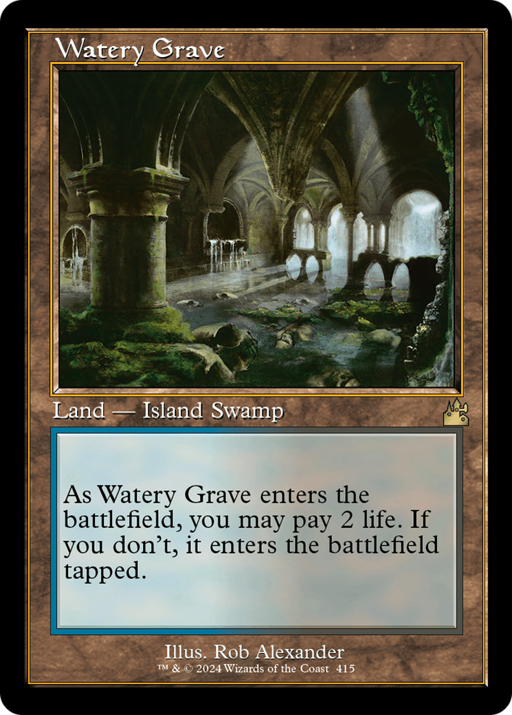 Watery Grave (Retro) [Ravnica Remastered] | Dragon's Lair Comics and Fantasy Houston TX