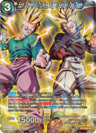 Son Goten & Trunks, Super Saiyan Tag Team (EX14-04) [Battle Advanced] | Dragon's Lair Comics and Fantasy Houston TX