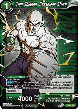 Tien Shinhan, Ceaseless Strike (Gold Stamped) (P-357) [Tournament Promotion Cards] | Dragon's Lair Comics and Fantasy Houston TX