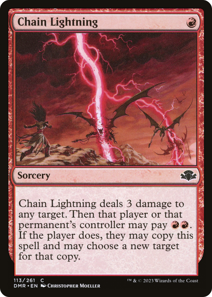 Chain Lightning [Dominaria Remastered] | Dragon's Lair Comics and Fantasy Houston TX