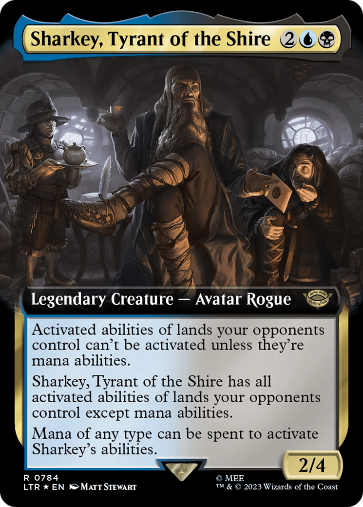 Sharkey, Tyrant of the Shire (Extended Art) (Surge Foil) [The Lord of the Rings: Tales of Middle-Earth] | Dragon's Lair Comics and Fantasy Houston TX