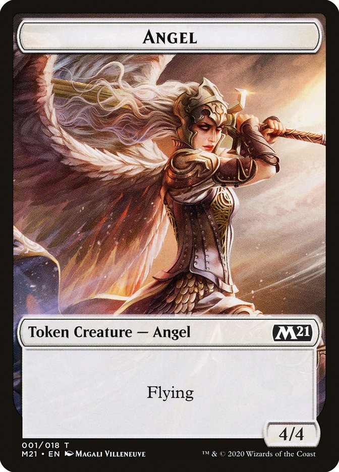 Angel Token [Core Set 2021 Tokens] | Dragon's Lair Comics and Fantasy Houston TX