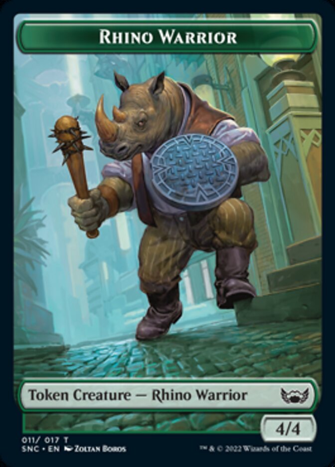 Rhino Warrior Token [Streets of New Capenna Tokens] | Dragon's Lair Comics and Fantasy Houston TX