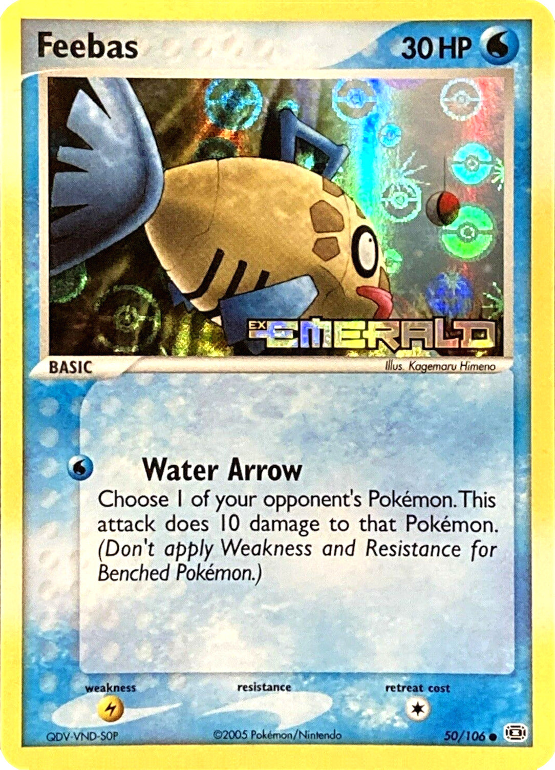 Feebas (50/106) (Stamped) [EX: Emerald] | Dragon's Lair Comics and Fantasy Houston TX