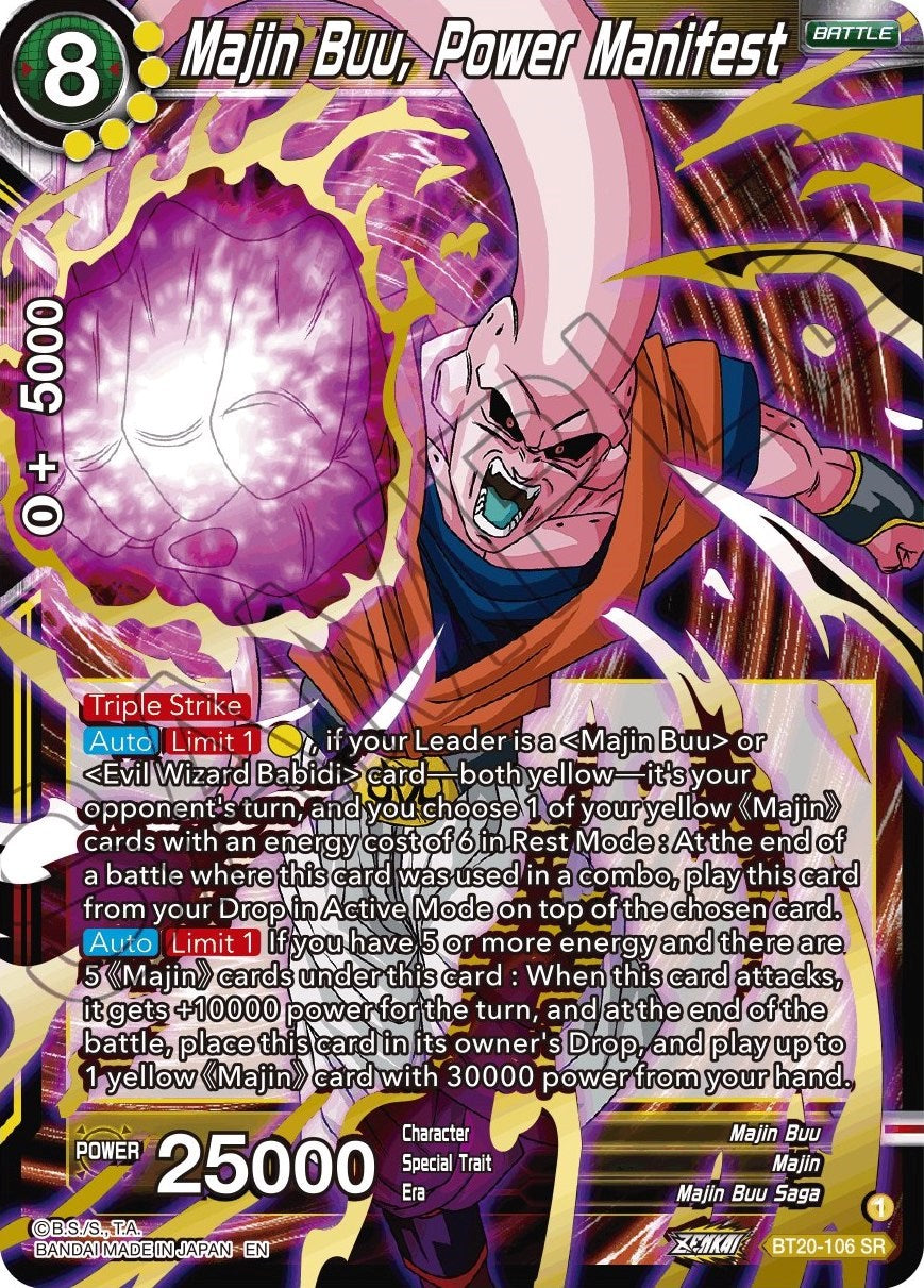 Majin Buu, Power Manifest (BT20-106) [Power Absorbed] | Dragon's Lair Comics and Fantasy Houston TX