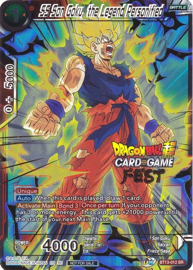 SS Son Goku, the Legend Personified (Card Game Fest 2022) (BT13-012) [Tournament Promotion Cards] | Dragon's Lair Comics and Fantasy Houston TX