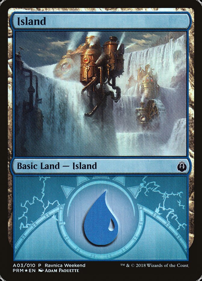 Island (A03) [Ravnica Allegiance Ravnica Weekend] | Dragon's Lair Comics and Fantasy Houston TX