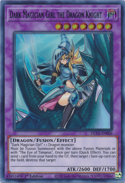 Dark Magician Girl the Dragon Knight (Blue) [DLCS-EN006] Ultra Rare | Dragon's Lair Comics and Fantasy Houston TX