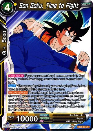 Son Goku, Time to Fight (Starter Deck - Rising Broly) (SD8-07) [Destroyer Kings] | Dragon's Lair Comics and Fantasy Houston TX